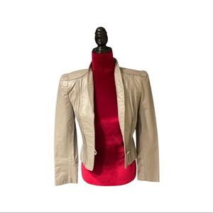 Vintage, grey leather jacket